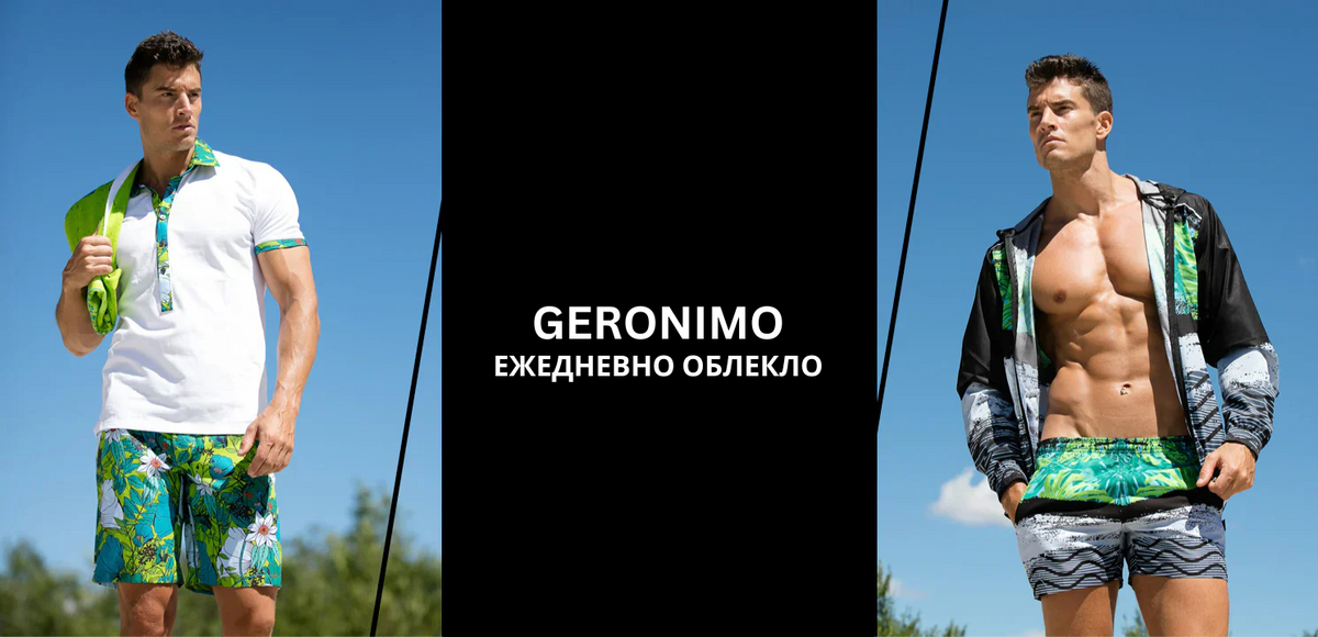 Moderne Herrenmode von GERONIMO – T-Shirts, Bomberjacken, Trainingsanzüge und Satin-Sets