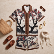 GERONIMO Rising Sun – мъжки сатенен комплект, flat lay
