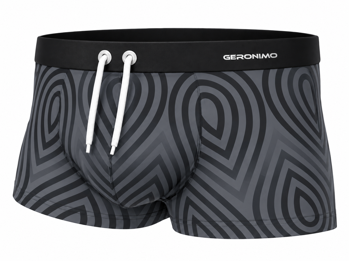 Boxer de bain homme Pioneer à lignes de contour – GERONIMO