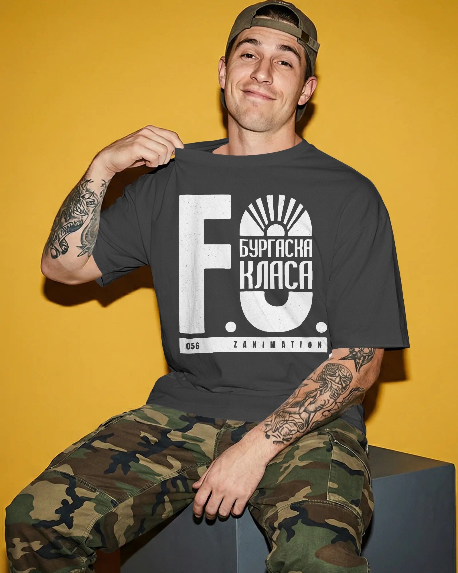 Овърсайз тениска Бургаска класа F.O. x PEEVA
