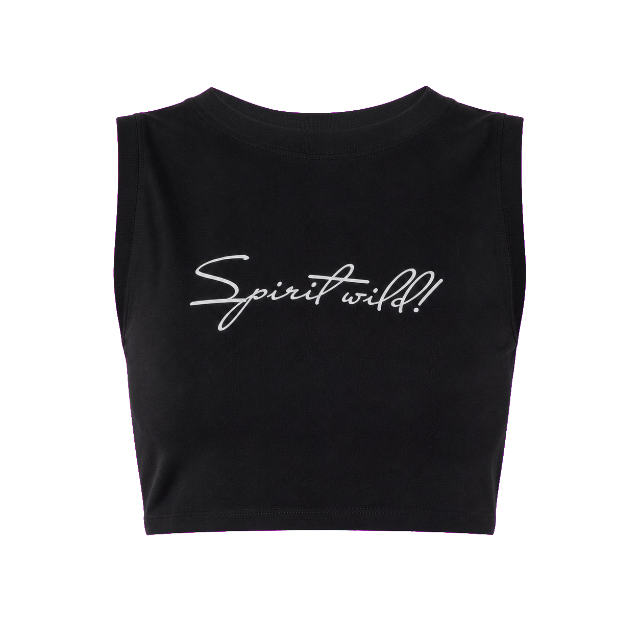 Дамски къс топ Spirit Wild Black Geronimo – продуктова снимка отпред