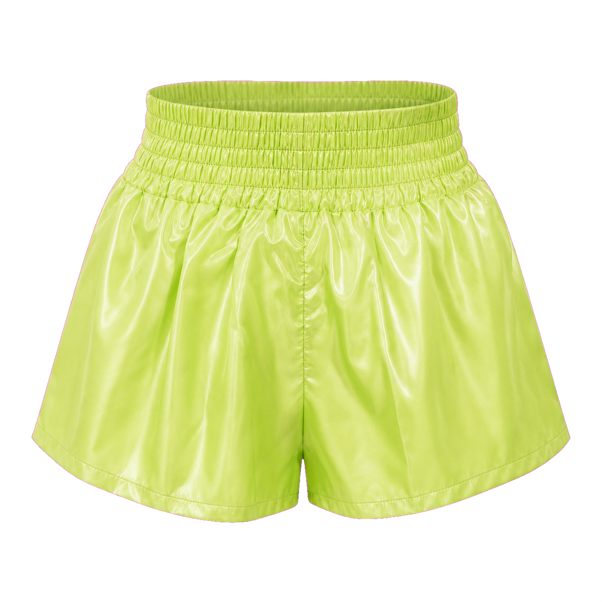 Дамски сатенени шорти Anni Lime Geronimo – продуктова снимка отпред