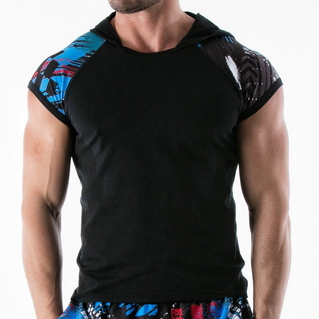 Мъжка тениска с качулка, мъжка тениска, тениска с къс ръкав, мъжка спортна тениска, мъжка тениска къс ръкав с качулка, маркова мъжка тениска, маркова лятна тениска , свежа мъжка тениска, тениска за мъже, тениска за тийнейджъри, ежедневна тениска